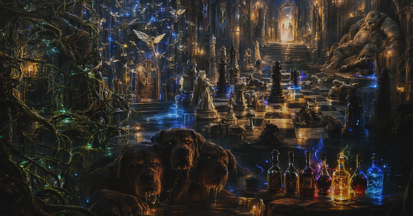 Las pruebas que protegían la Piedra Filosofal